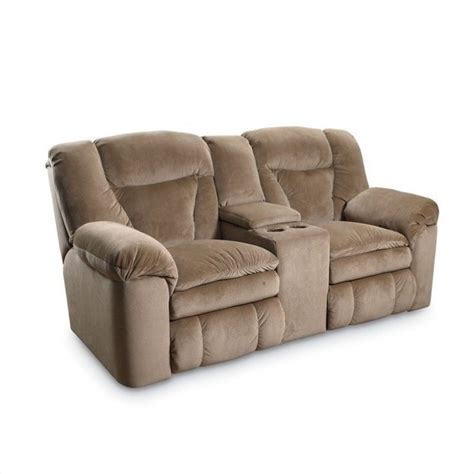 Lane Furniture Talon Double Reclining Loveseat Storage In Sahara Sand