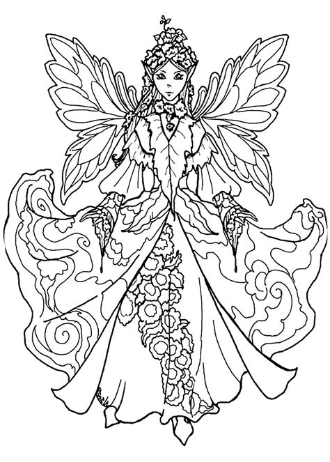 Fairy Coloring Pages For Adults Best Coloring Pages For Kids