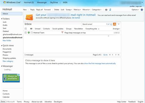 Please enter exactly your full email address. Hotmail's Redesign, Microsoft Goes all in on Metro ...