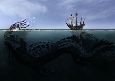 Kraken And Leviathan Sea Monsters Fantasy Creatures Creatures