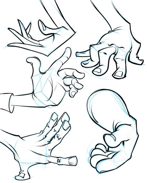 A Collection Of Cartoon Hands From My Cartoon Hand Demo Learn How To Draw Hands Like This At