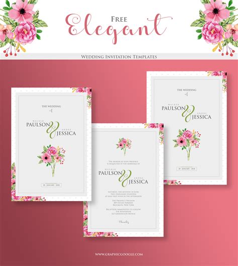 Free Elegant Wedding Invitation Templates