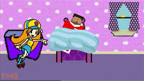 an animated image of a man and woman in bed