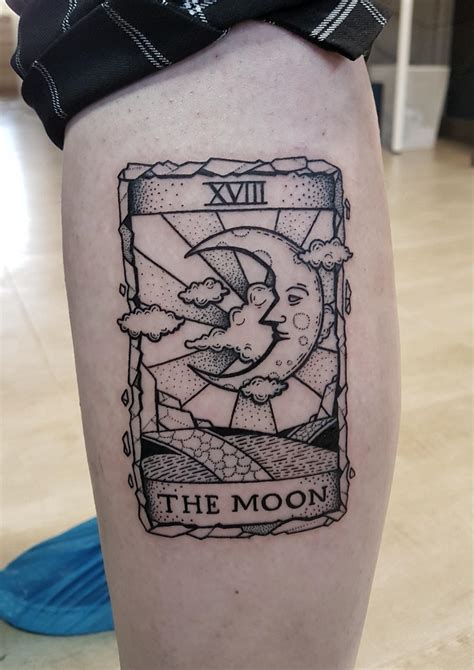 Temperance Tarot Card Tattoo The Moon Tarot Card By Saurtattoo At