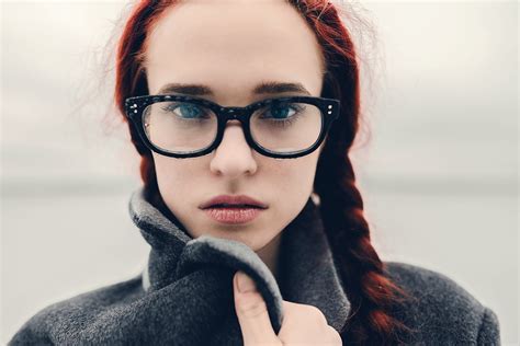 Wallpaper Face Black Model Women With Glasses Sunglasses Red Winter Blue Fashion Hair