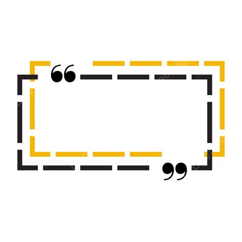Quote Text Box Png Picture Yellow And Black Line Quote Text Box
