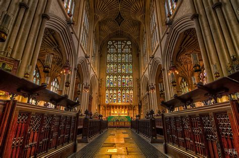 The Bath Abbey This Is My First Church Interior Hdr Photo Flickr