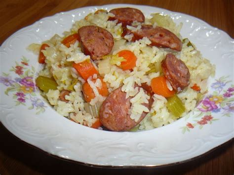 Rice Cooker One Pot Meal Cajun Style Rice With Andouille Sausage