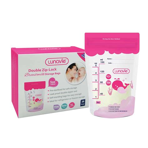 Before beginning to pump, you should wash your hands, just like you would do if. Lunavie Double Zip-Lock Breast Milk Storage Bag 5oz (28 PCS)