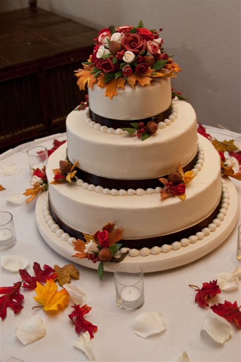 Myer Our Beautiful Fall Themed Wedding Cake Fall Themed