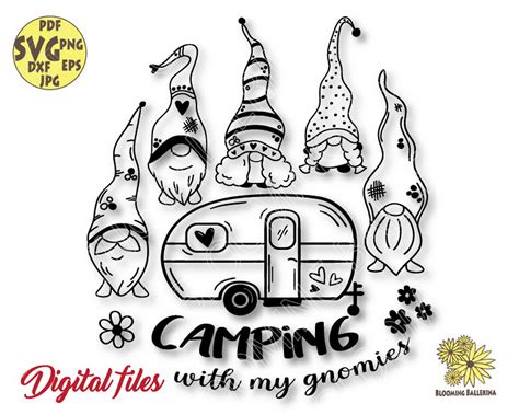 Camping With My Gnomies Svg File Camper Svg File Gnomes Svg Etsy