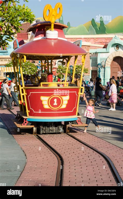 Jolly Trolley In Disneyland Anaheim California Stock Photo Alamy