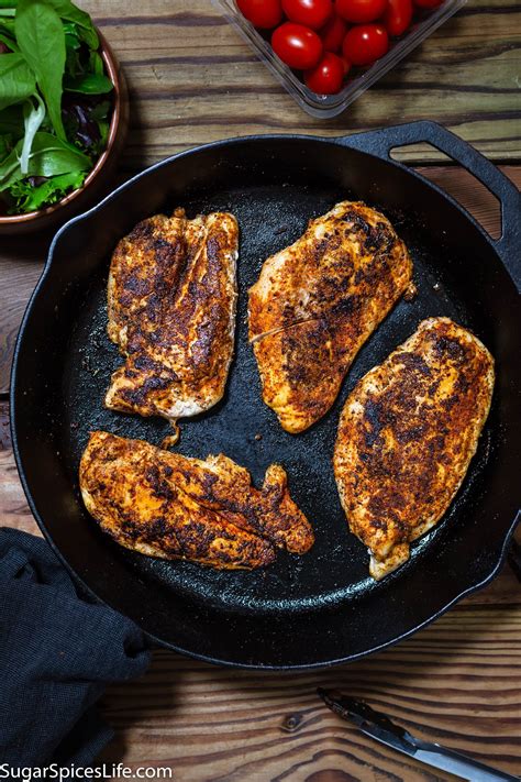 Step 2 grill chicken, skin side down, directly over heat source until skin is browned, about 4 minutes. Mild Blackened Skillet Chicken | Recipe | Chicken skillet ...