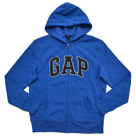 Buy Gap Mens Fleece Arch Logo Full Zip Hoodie X Small Blue At