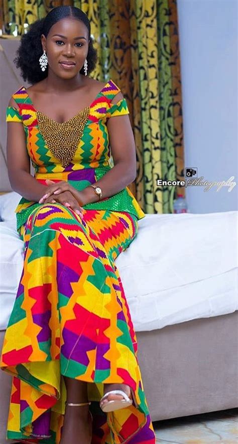 Handwoven Kente Corset Wedding Dress African Wedding Kente Styles