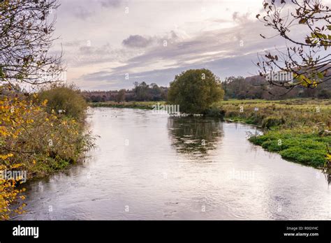 The River Itchen Near Winchester In Hampshire England Uk Stock Photo