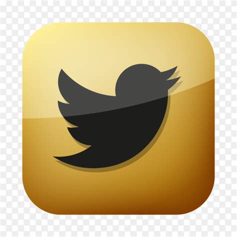 Golden Twitter Logo Icon Png Similar Png
