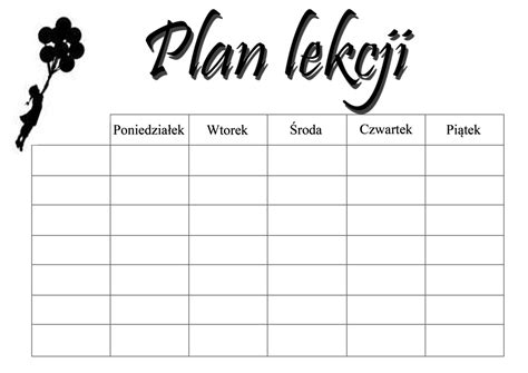 Obrazkowy Plan Lekcji Edycja Iii