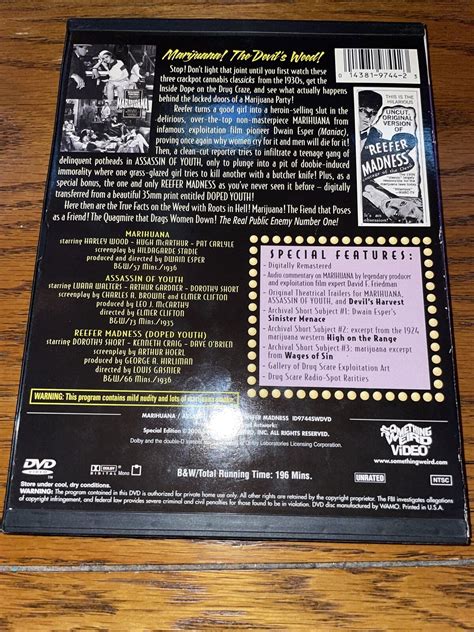 Something Weird Video Dvd Triple Thc Feature Rare Ebay