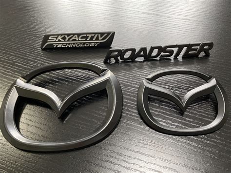 Matte Black 4 Pieces Mazda Emblems Set For Miata Ndmk4 The Ultimate