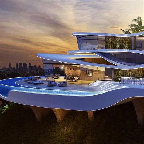 Embedded Modern Mansion Futuristic Home Mansions
