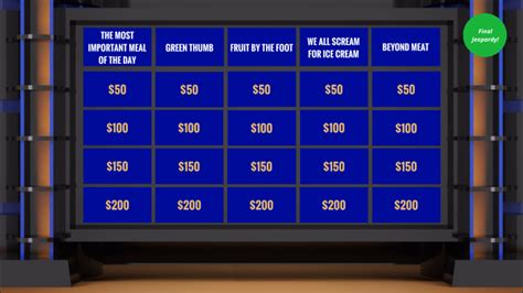 Food Jeopardy Older By Donald Woodson On Prezi