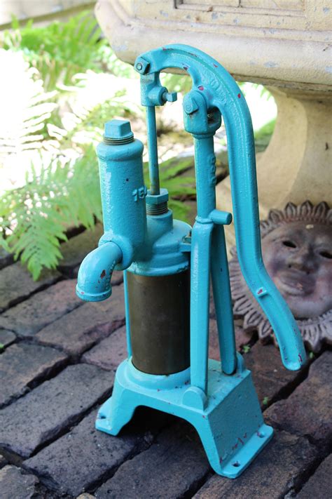 Antique Water Pump Cast Iron And Brass Cistern Pump Rustic Farmhouse