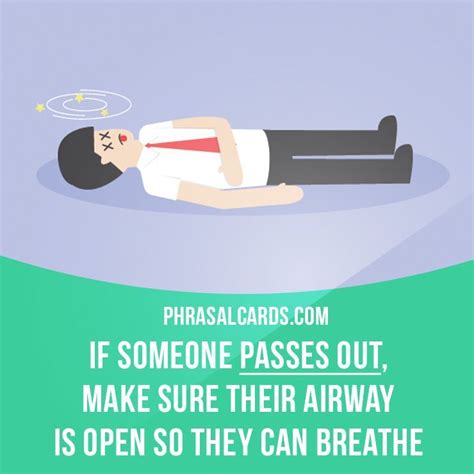 “pass Out” Means “to Suddenly Become Unconscious” Example If Someone