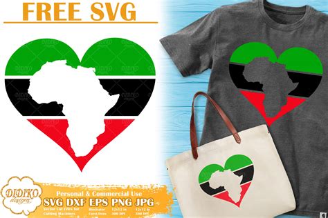 Africa Heart SVG #2 | Black History Month Svg Cricut file - DIDIKO designs