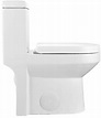 GALBA Small Toilet 24.5″ Long X 13.5″ Wide X 28.5″ High Inch 1-Piece 24 ...