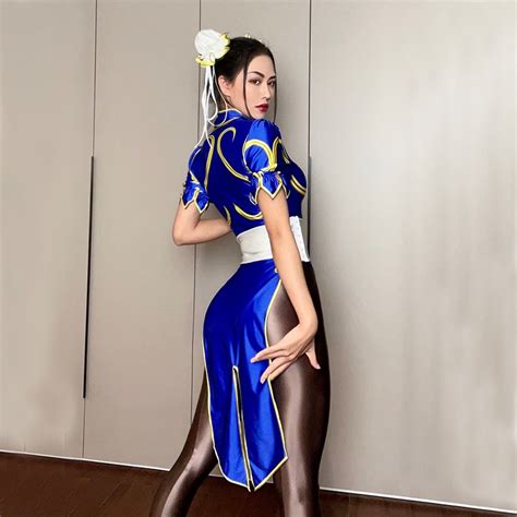 4pcs Set Shiny Glossy Satin One Piece Body Suit Japanese Anime Street