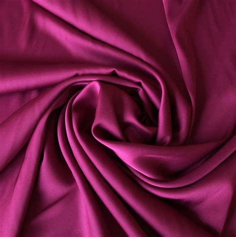 Magenta Silk Satin Fabric By The Meter Lingerie And Dress Etsy
