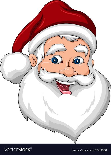 Santa Claus Face Side View With Happy Expression This Is A Rgb Color