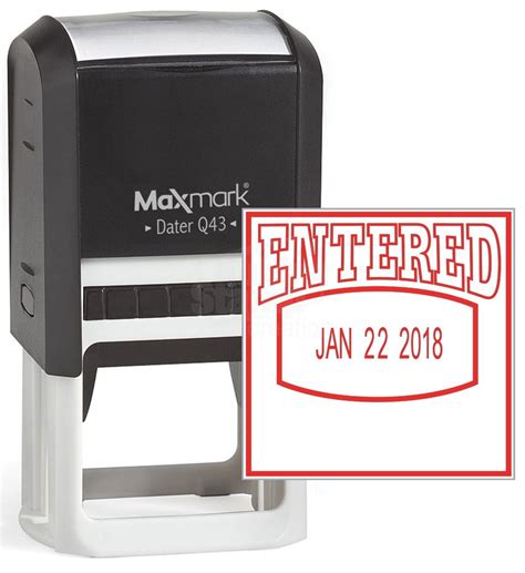 Maxmark Q43 Large Size Date Stamp With Entered Self Inking Stamp