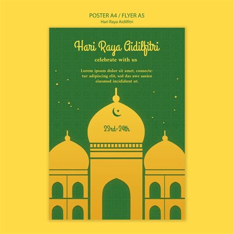 Before hari raya, family members will all be busy cleaning the house compounds, some houses will even be painted new. Hari raya aidilfitri poster template | Free PSD File