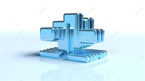 3d Rendered Isolated Symbol Of Cloud Computing Background Backup Data