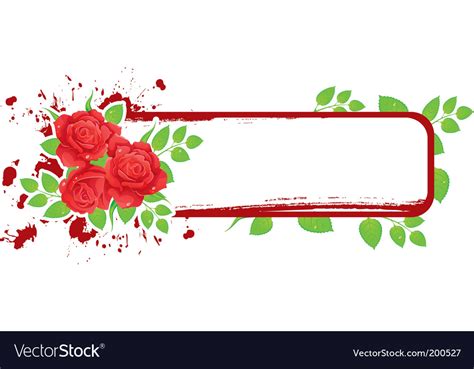 Banner Roses Royalty Free Vector Image Vectorstock
