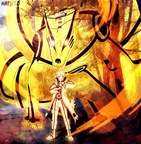 Free Download Naruto Sage Bijuu Mode And Kurama By Marttist On 882x905
