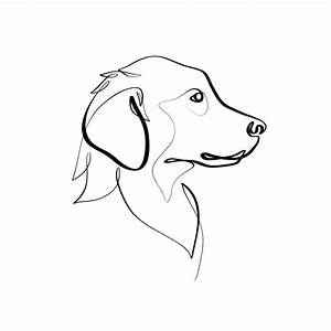 Canine With One Line Series Part 1 On Behance Dog Line Drawing Dog