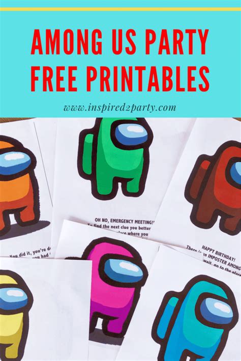 Among Us Birthday Party With Free Printables — Inspired2party Free