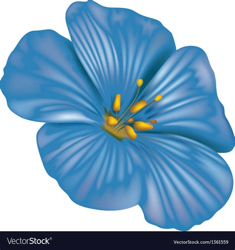 Blue Flower Royalty Free Vector Image Vectorstock