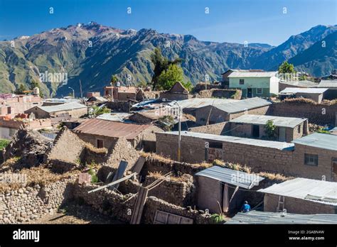Roofs Of Cabanaconde Village Peru Stock Photo Alamy