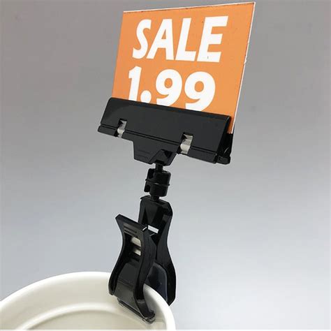 Black Plastic Clip On Sign Holders Ps06 B Buy Black Abs Plastic Clips