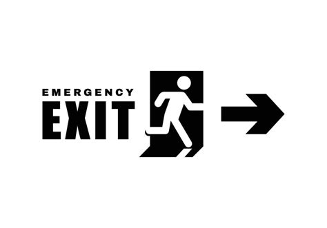 Exit Door Symbol Evacuation Symbol Vector 13440645 Vector Art At Vecteezy