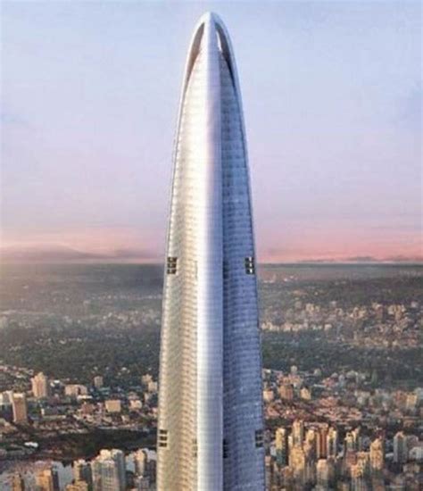 The 'roof' is split into different scales and connected in various heights, where interesting terraces and slopes outdoor are connected in a 3d way, responding to the architectural. wordlessTech | Wuhan Greenland Center aerodynamic skyscraper