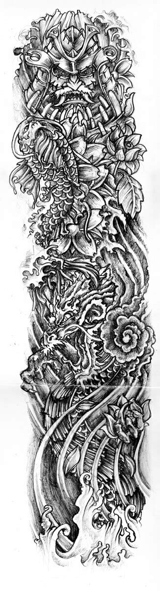 21 Japanese Tattoo Sleeve Sketches