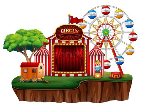 Fun Fair Amusement Park Empty Stock Vector - Illustration of amusement ...