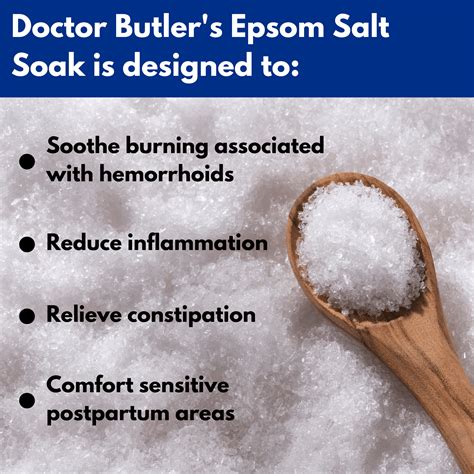 Epsom Salt For Hemorrhoid Soothing By Doctor Butlers Doctor Butlers