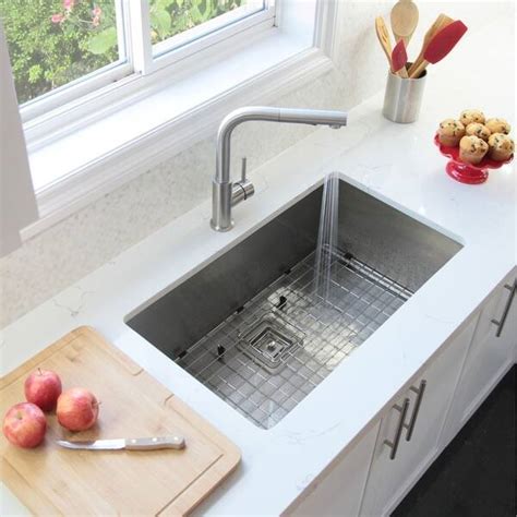 30l X 18w Stainless Steel Single Basin Undermount Kitchen Sink With