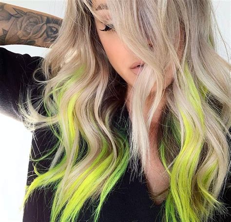 Neon Green Hair Highlights Jacquelin Martino